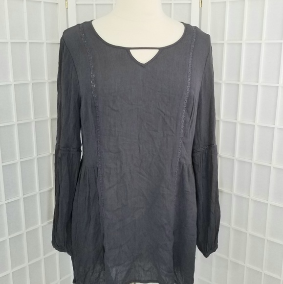 Torrid Size 1X (14/16) Lace Inset Cutout Blouse - Picture 4 of 5
